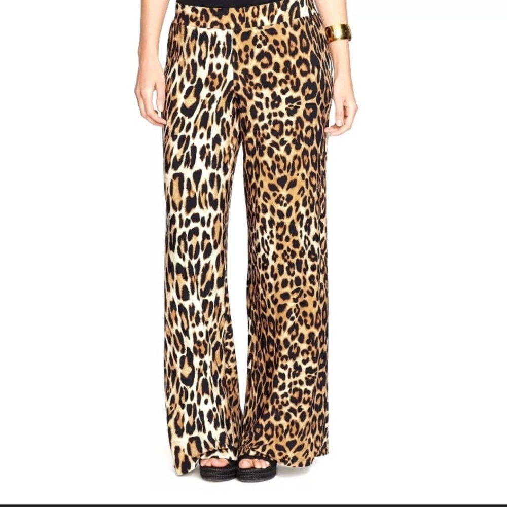 Ralph Lauren wide leg leopard/cheetah print pants